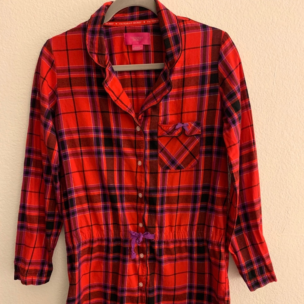 Victoria Secret Flannel Pajama top size xs